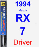 Driver Wiper Blade for 1994 Mazda RX-7 - Vision Saver