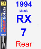 Rear Wiper Blade for 1994 Mazda RX-7 - Vision Saver