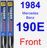 Front Wiper Blade Pack for 1984 Mercedes-Benz 190E - Vision Saver