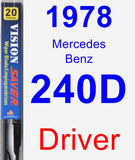 Driver Wiper Blade for 1978 Mercedes-Benz 240D - Vision Saver