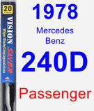 Passenger Wiper Blade for 1978 Mercedes-Benz 240D - Vision Saver