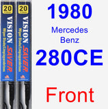 Front Wiper Blade Pack for 1980 Mercedes-Benz 280CE - Vision Saver