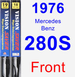 Front Wiper Blade Pack for 1976 Mercedes-Benz 280S - Vision Saver