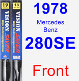 Front Wiper Blade Pack for 1978 Mercedes-Benz 280SE - Vision Saver