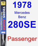 Passenger Wiper Blade for 1978 Mercedes-Benz 280SE - Vision Saver