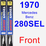 Front Wiper Blade Pack for 1970 Mercedes-Benz 280SEL - Vision Saver