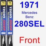 Front Wiper Blade Pack for 1971 Mercedes-Benz 280SEL - Vision Saver