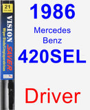 Driver Wiper Blade for 1986 Mercedes-Benz 420SEL - Vision Saver