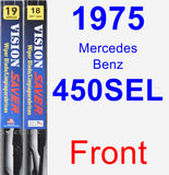 Front Wiper Blade Pack for 1975 Mercedes-Benz 450SEL - Vision Saver