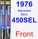 Front Wiper Blade Pack for 1976 Mercedes-Benz 450SEL - Vision Saver