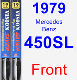 Front Wiper Blade Pack for 1979 Mercedes-Benz 450SL - Vision Saver