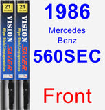 Front Wiper Blade Pack for 1986 Mercedes-Benz 560SEC - Vision Saver