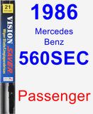 Passenger Wiper Blade for 1986 Mercedes-Benz 560SEC - Vision Saver