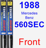 Front Wiper Blade Pack for 1988 Mercedes-Benz 560SEC - Vision Saver