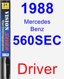 Driver Wiper Blade for 1988 Mercedes-Benz 560SEC - Vision Saver