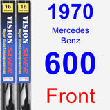 Front Wiper Blade Pack for 1970 Mercedes-Benz 600 - Vision Saver