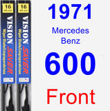 Front Wiper Blade Pack for 1971 Mercedes-Benz 600 - Vision Saver