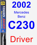 Driver Wiper Blade for 2002 Mercedes-Benz C230 - Vision Saver