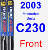 Front Wiper Blade Pack for 2003 Mercedes-Benz C230 - Vision Saver