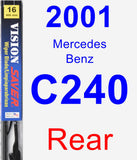 Rear Wiper Blade for 2001 Mercedes-Benz C240 - Vision Saver