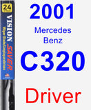 Driver Wiper Blade for 2001 Mercedes-Benz C320 - Vision Saver