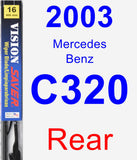 Rear Wiper Blade for 2003 Mercedes-Benz C320 - Vision Saver