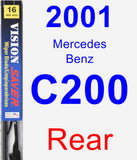 Rear Wiper Blade for 2001 Mercedes-Benz C200 - Vision Saver