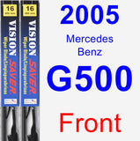 Front Wiper Blade Pack for 2005 Mercedes-Benz G500 - Vision Saver