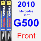 Front Wiper Blade Pack for 2010 Mercedes-Benz G500 - Vision Saver