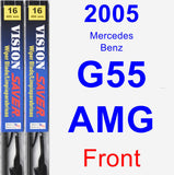 Front Wiper Blade Pack for 2005 Mercedes-Benz G55 AMG - Vision Saver