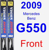 Front Wiper Blade Pack for 2009 Mercedes-Benz G550 - Vision Saver