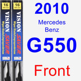 Front Wiper Blade Pack for 2010 Mercedes-Benz G550 - Vision Saver