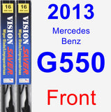 Front Wiper Blade Pack for 2013 Mercedes-Benz G550 - Vision Saver