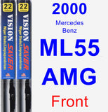 Front Wiper Blade Pack for 2000 Mercedes-Benz ML55 AMG - Vision Saver