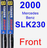 Front Wiper Blade Pack for 2000 Mercedes-Benz SLK230 - Vision Saver