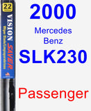 Passenger Wiper Blade for 2000 Mercedes-Benz SLK230 - Vision Saver