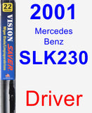 Driver Wiper Blade for 2001 Mercedes-Benz SLK230 - Vision Saver