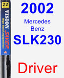 Driver Wiper Blade for 2002 Mercedes-Benz SLK230 - Vision Saver