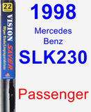 Passenger Wiper Blade for 1998 Mercedes-Benz SLK230 - Vision Saver