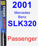 Passenger Wiper Blade for 2001 Mercedes-Benz SLK320 - Vision Saver