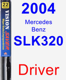 Driver Wiper Blade for 2004 Mercedes-Benz SLK320 - Vision Saver