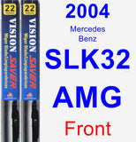 Front Wiper Blade Pack for 2004 Mercedes-Benz SLK32 AMG - Vision Saver