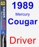 Driver Wiper Blade for 1989 Mercury Cougar - Vision Saver