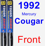 Front Wiper Blade Pack for 1992 Mercury Cougar - Vision Saver