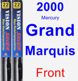 Front Wiper Blade Pack for 2000 Mercury Grand Marquis - Vision Saver