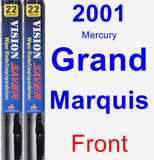 Front Wiper Blade Pack for 2001 Mercury Grand Marquis - Vision Saver