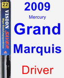 Driver Wiper Blade for 2009 Mercury Grand Marquis - Vision Saver