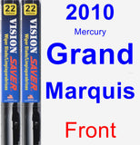 Front Wiper Blade Pack for 2010 Mercury Grand Marquis - Vision Saver