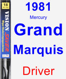 Driver Wiper Blade for 1981 Mercury Grand Marquis - Vision Saver