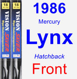 Front Wiper Blade Pack for 1986 Mercury Lynx - Vision Saver